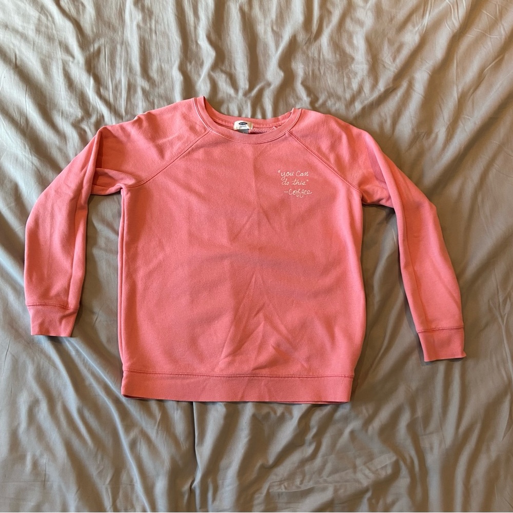 "You Can Do This -Coffee" Coral Crewneck